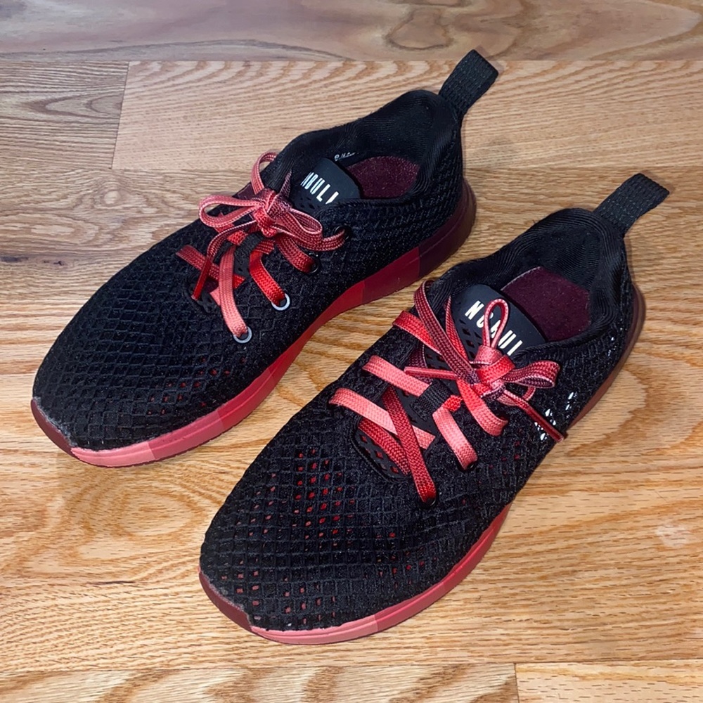 NoBull red and black sneakers
